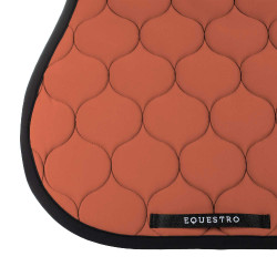 Tapete de salto em tecido técnico acolchoado Equestro Sequoia Castanho