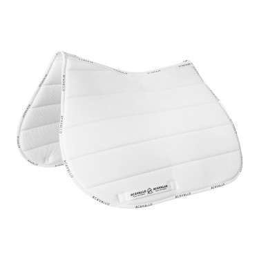 Tapete de salto Acavallo com quadrados e lã Branco