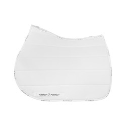 Tapete de salto Acavallo com quadrados e lã Branco