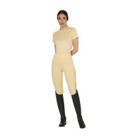 Camiseta técnica de treino feminina corte slim Equestro Madressilva Rosa