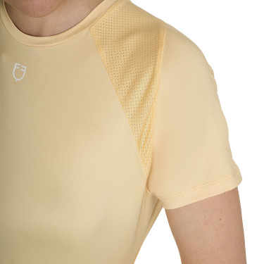 Camiseta técnica de treino feminina corte slim Equestro Sol Laranja