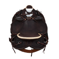 Sela western Wade com armação de madeira e barrigueira Denver Castanho