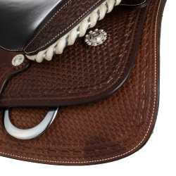 Acabamento da sela Pool em rawhide 9002 Castanho