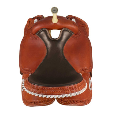 Sela Pool's 5020 com assento em couro cru na cor marrom para tambor Conhaque Castanho