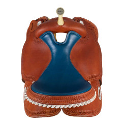 Sela Pool's 5020 com assento em couro cru azul para tambor Conhaque Castanho