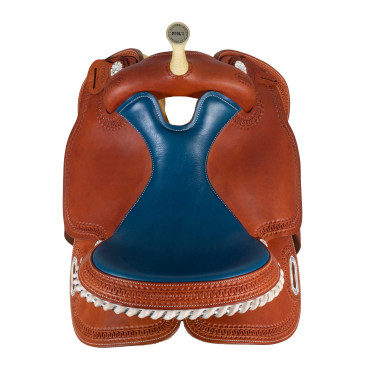 Sela Pool's 5020 com assento em couro cru azul para tambor Conhaque Castanho