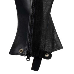 Mini chaps GP couro stretch Acavallo Preto