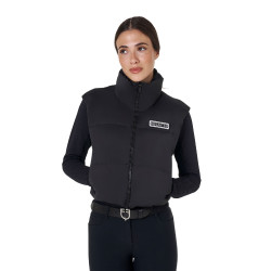 Colete curto com zíper feminino Equestro Preto Colete curto com zíper feminino Equestro Preto