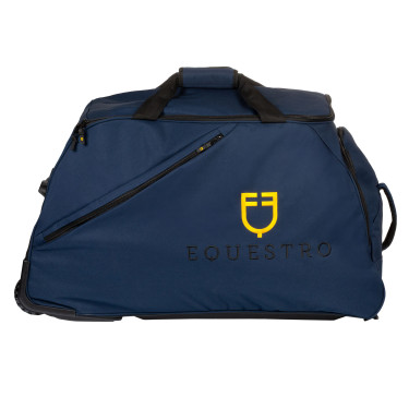 Saco trolley com logotipo bordado Equestro Blazer marinho Azul-marinho