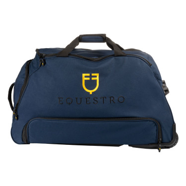 Saco trolley com logotipo bordado Equestro Blazer marinho Azul-marinho