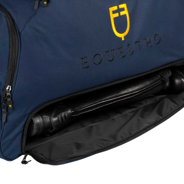 Saco trolley com logotipo bordado Equestro Blazer marinho Azul-marinho