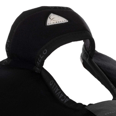 Amortecedor Piuma-FS WFS-FS com bolsas em camurça e elevador frontal Acavallo Preto / branco