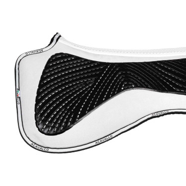 Amortecedor MF DS SW-3DS em camurça com grip em gel plano Acavallo Branco
