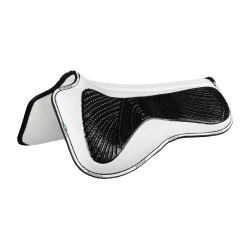 Amortecedor MF DS SW-3DS em camurça com grip em gel plano Acavallo Branco
