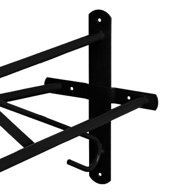 Suporte de Sela Western de Parede Fixo Umbria Equitazione Preto