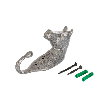 Gancho para Suporte de Cabeçada Cabeça de Cavalo em Alumínio Colorido Umbria Equitazione Cinzento