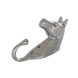 Gancho para Suporte de Cabeçada Cabeça de Cavalo em Alumínio Colorido Umbria Equitazione Cinzento