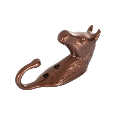 Gancho para Suporte de Cabeçada Cabeça de Cavalo em Alumínio Colorido Umbria Equitazione Castanho