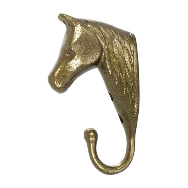 Gancho para Suporte de Cabeçada Cabeça de Cavalo em Alumínio Colorido Umbria Equitazione Ouro Gancho para Suporte de Cabeçada Cabeça de Cavalo em Alumínio Colorido Umbria Equitazione Ouro