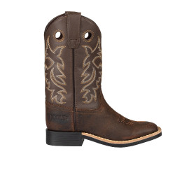 Botas Western Infantil Modelo Square Brown/Choco Pool's Botas Western Infantil Modelo Square Brown/Choco Pool's