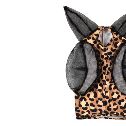 Máscara Anti-Moscas em Lycra com Protetor de Orelhas Pro-Tech Leopardo Motivos