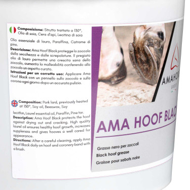 Graxa Amarela para Cascos Ama Hoof 5L Umbria Equitazione Preto