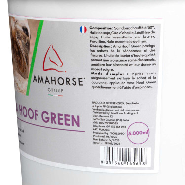 Graxa Amarela para Cascos Ama Hoof 5L Umbria Equitazione Verde