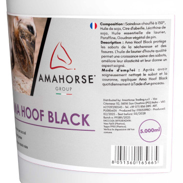 Graxa Amarela para Cascos Ama Hoof 5L Umbria Equitazione Preto