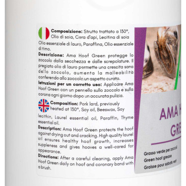 Graxa Amarela para Cascos Ama Hoof 1L Umbria Equitazione Verde