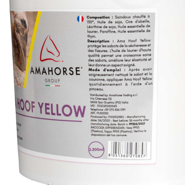 Graxa para Cascos Ama Hoof 2500 ml Umbria Equitazione Amarelo