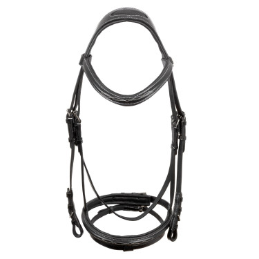 Bridão Supreme com Costura Contrastante e Rédeas Supreme Preto