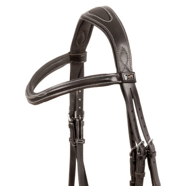 Bridão Supreme com Costura Contrastante e Rédeas Supreme Castanho Bridão Supreme com Costura Contrastante e Rédeas Supreme Castanho