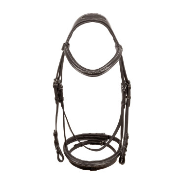 Bridão Supreme com Costura Contrastante e Rédeas Supreme Castanho Bridão Supreme com Costura Contrastante e Rédeas Supreme Castanho
