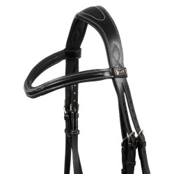 Bridão Supreme com Costura Contrastante e Rédeas Supreme Preto