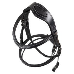 Bridão Supreme com Costura Contrastante e Rédeas Supreme Preto