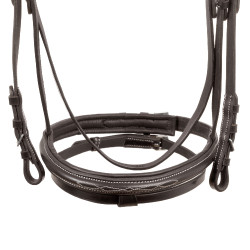 Bridão Supreme com Costura Contrastante e Rédeas Supreme Castanho Bridão Supreme com Costura Contrastante e Rédeas Supreme Castanho