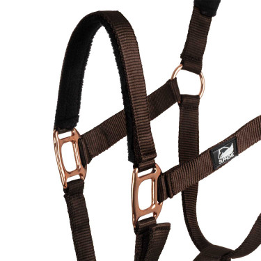 Caveção em Nylon Rose Gold Line com Corda Supreme Castanho Caveção em Nylon Rose Gold Line com Corda Supreme Castanho