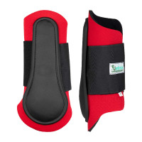 Caneleiras de Neoprene com Casco de Borracha Umbria Equitazione Vermelho