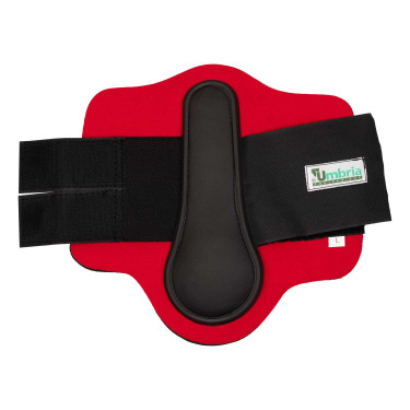 Caneleiras de Neoprene com Casco de Borracha Umbria Equitazione Vermelho