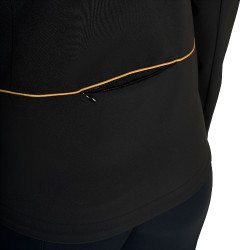 Casaco softshell ajustado com fecho corta-vento feminino Equestro Preto