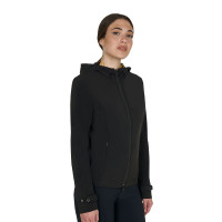 Casaco softshell ajustado com fecho corta-vento feminino Equestro Preto Casaco softshell ajustado com fecho corta-vento feminino Equestro Preto