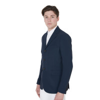 Casaco de competição perfurado masculino em tecido técnico Equestro Preto