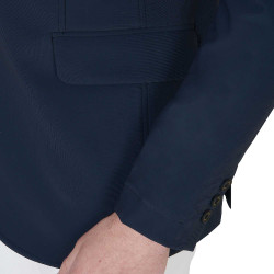 Casaco de competição perfurado masculino em tecido técnico Equestro Blazer marinho Azul-marinho
