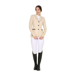 Damen-Wettkampfjacke perforiert 3 Knöpfe Equestro Bege