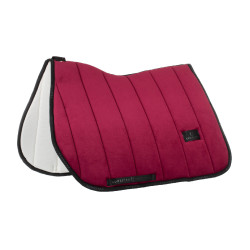 Sela de salto em veludo e tecido técnico Equestro Vinho / preto Vermelho