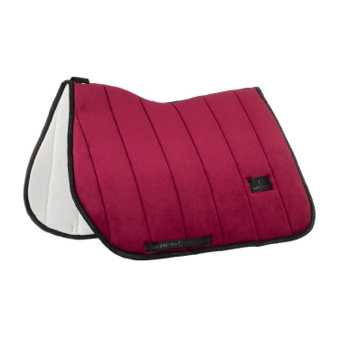 Sela de salto em veludo e tecido técnico Equestro Vinho / preto Vermelho