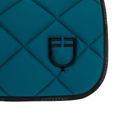 Almofada de sela para salto em tecido técnico respirável edição limitada GP Equestro Petróleo / preto Azul Almofada de sela para salto em tecido técnico respirável edição limitada GP Equestro Petróleo / preto Azul