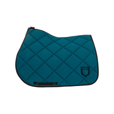 Almofada de sela para salto em tecido técnico respirável edição limitada GP Equestro Petróleo / preto Azul Almofada de sela para salto em tecido técnico respirável edição limitada GP Equestro Petróleo / preto Azul