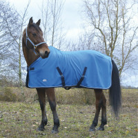 Camisa polar Equithème Polyfun Azul vivo / branco