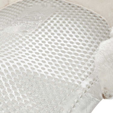 Amortecedor de gel para pônei com recorte e borda em pele de carneiro Classic Acavallo Transparente / branco